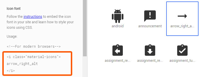 Google Material Icons