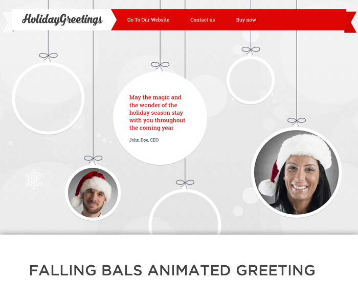 Demo 2: Falling Balls Animated Greeting