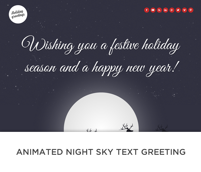 Demo 6: Animated Night Sky Text Greeting