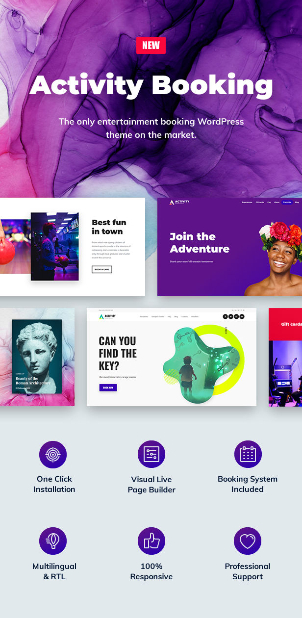 Activity -  Escape room, Activity & Experience Booking WordPress Theme